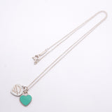 【6jhb0708】ティファニー ネックレス ダブルリターントゥハート シルバー925 ブルー【中古】レディース
