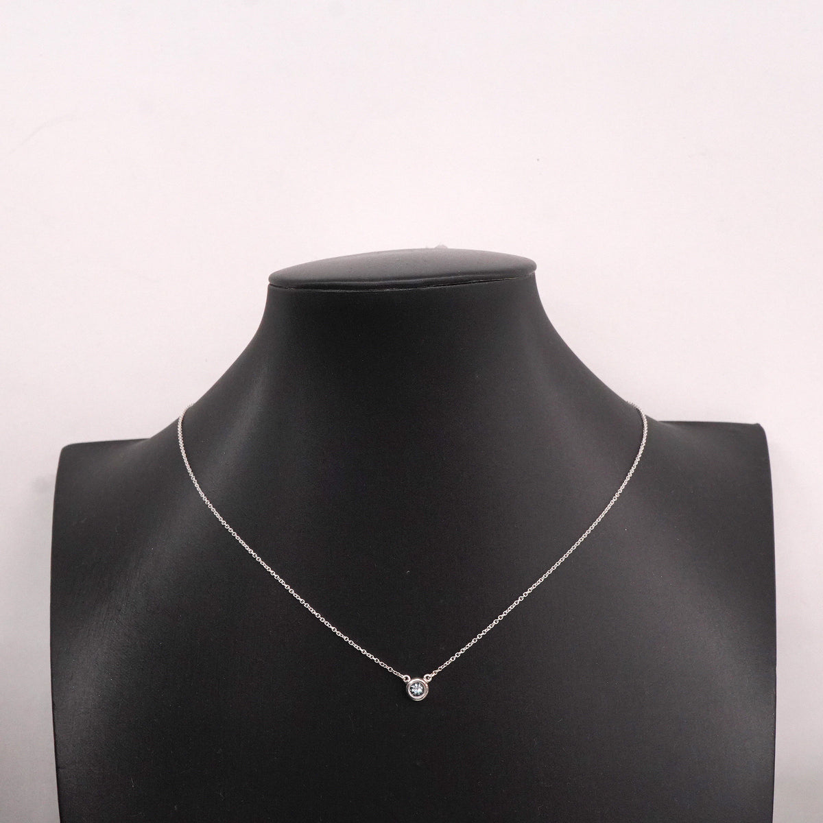 【6jhb0712】ティファニー ネックレス バイザヤード シルバー925 アクアマリン ブルー【中古】レディース