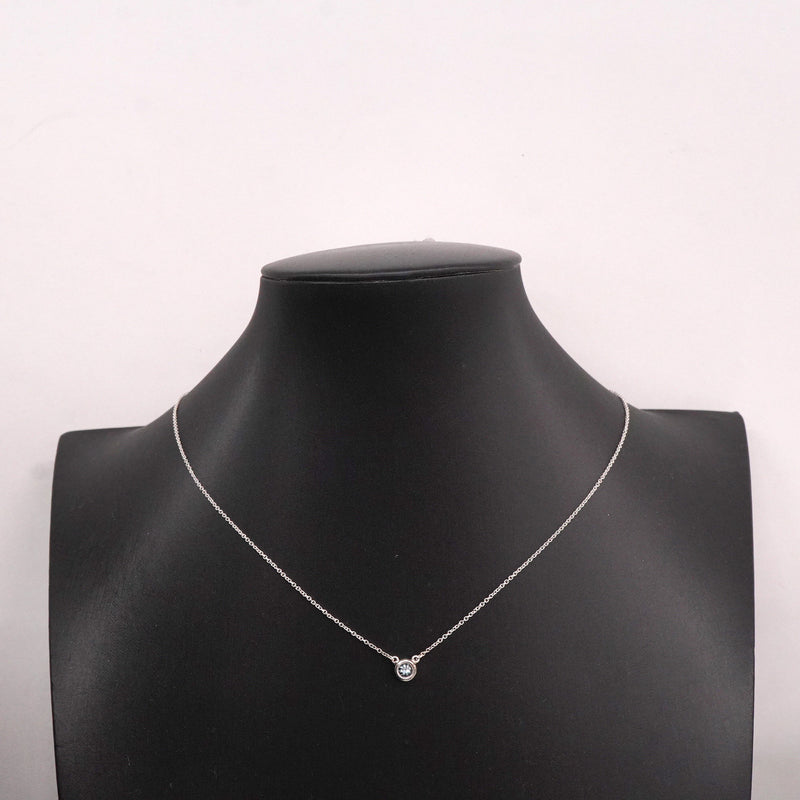 【6jhb0712】ティファニー ネックレス バイザヤード シルバー925 アクアマリン ブルー【中古】レディース