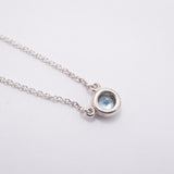 【6jhb0712】ティファニー ネックレス バイザヤード シルバー925 アクアマリン ブルー【中古】レディース