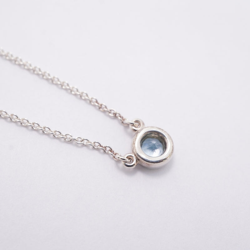 【6jhb0712】ティファニー ネックレス バイザヤード シルバー925 アクアマリン ブルー【中古】レディース