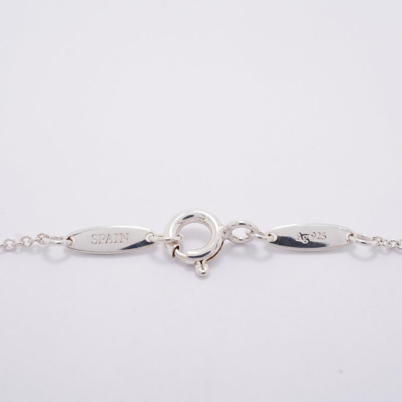 【6jhb0712】ティファニー ネックレス バイザヤード シルバー925 アクアマリン ブルー【中古】レディース