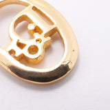 【6jhb0720】クリスチャンディオール ネックレス ディオールロゴ オーバル GPメッキ ゴールド【中古】レディース