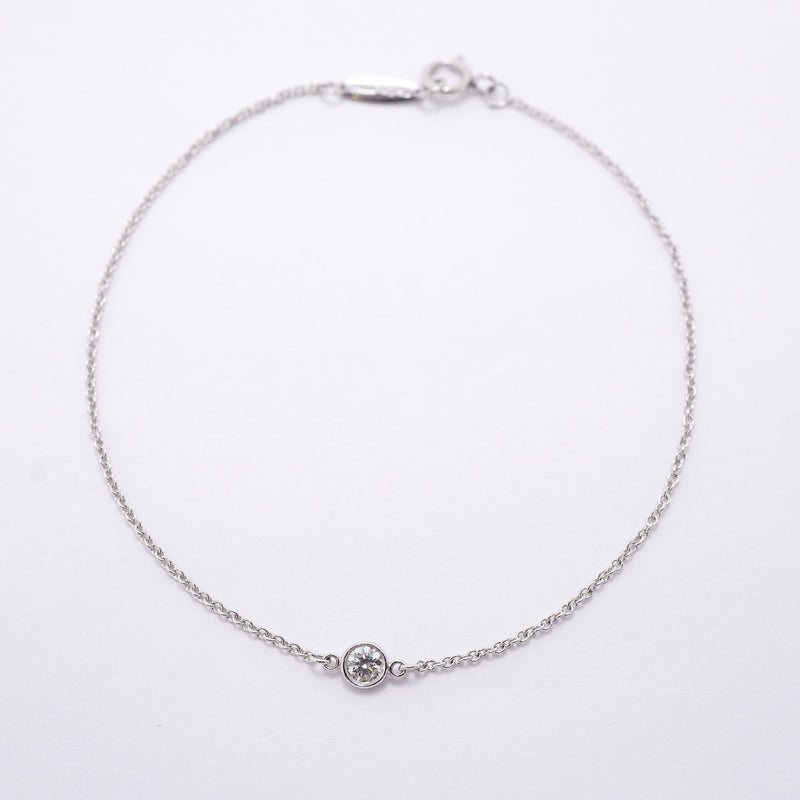 【6jhb0721】ティファニー ブレスレット バイザヤード 1PD Pt950 プラチナ ダイヤモンド【中古】レディース