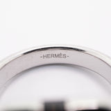 【6jhb0723】エルメス リング マイヨン メタル シルバー ブラック ＃58【中古】メンズ