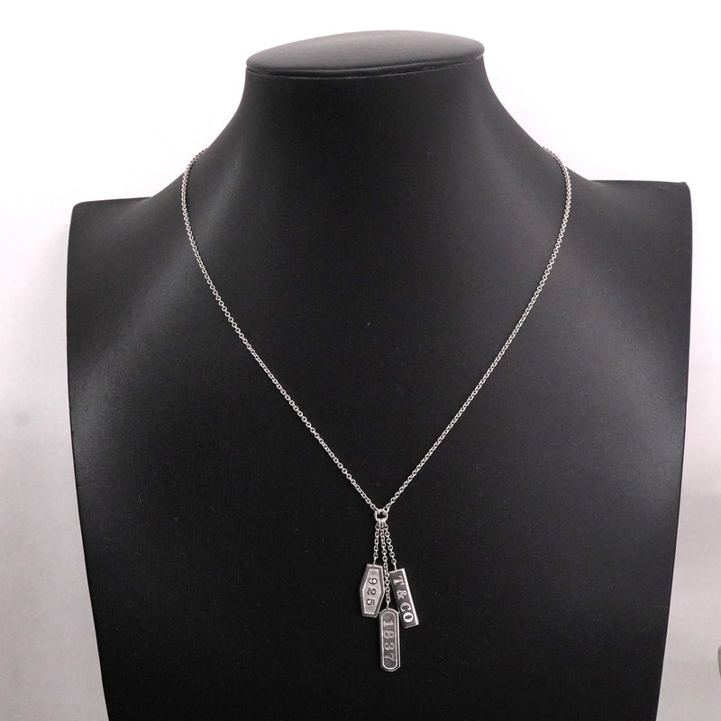 【6jhb0727】ティファニー ネックレス 1837/エレメント/トリプルタグ シルバー925【中古】レディース