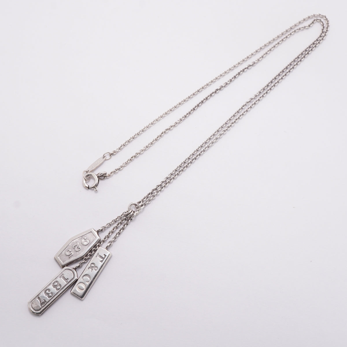 【6jhb0727】ティファニー ネックレス 1837/エレメント/トリプルタグ シルバー925【中古】レディース