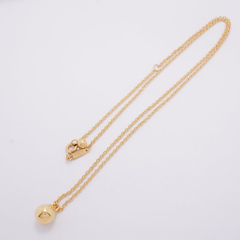 【6jhb0730】ティファニー ネックレス ハードウェア/ボール K18YG イエローゴールド【中古】レディース