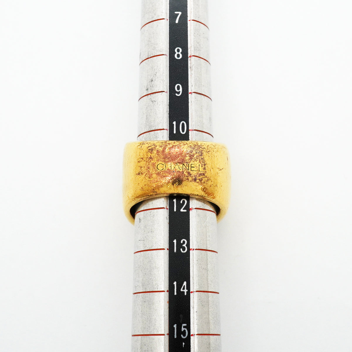 【6jhb0733】シャネル リング ココマーク シャネルロゴ GPメッキ グリポア ゴールド 11.5号【中古】レディース