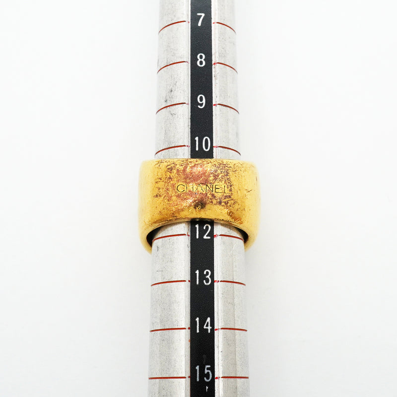 【6jhb0733】シャネル リング ココマーク シャネルロゴ GPメッキ グリポア ゴールド 11.5号【中古】レディース