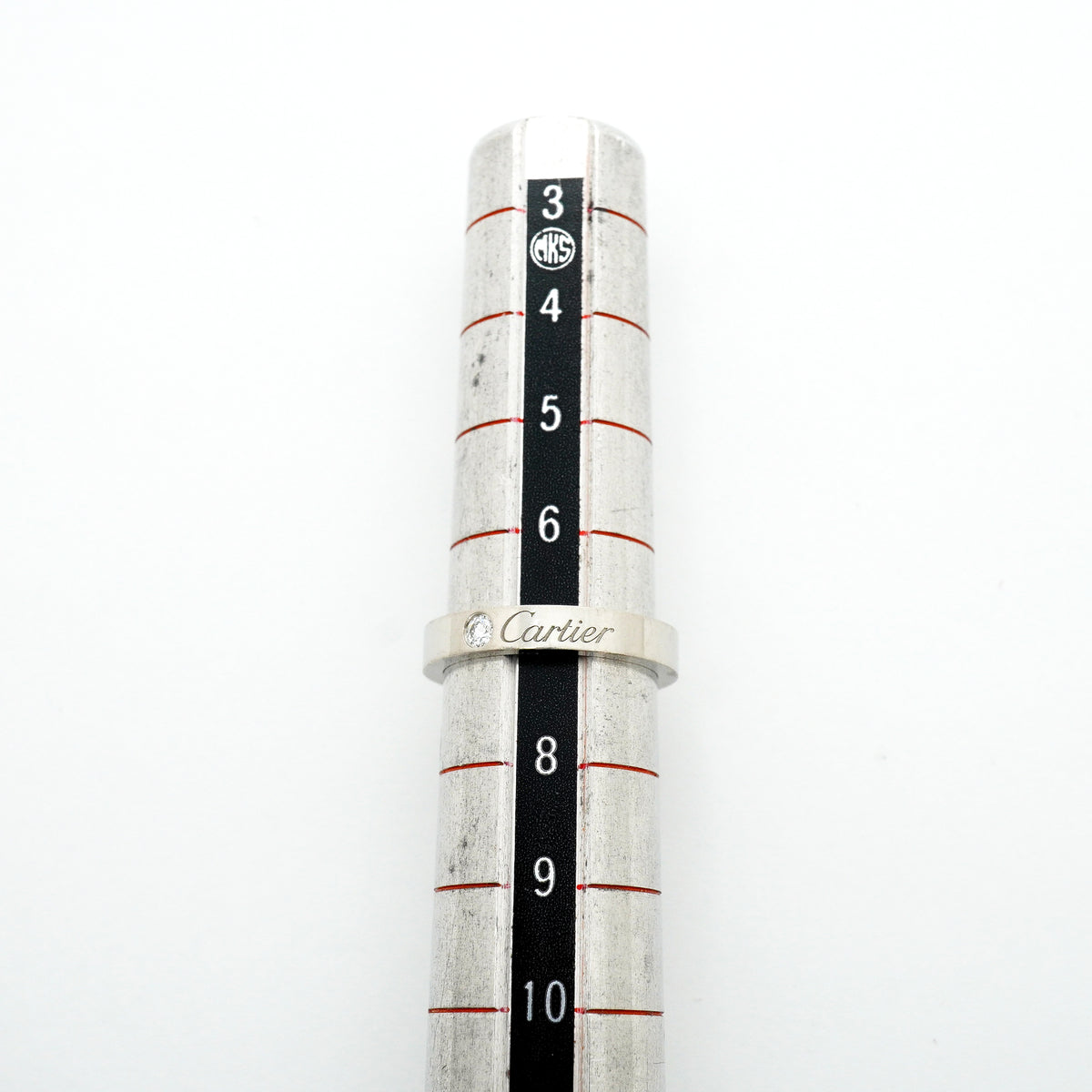 【6jhb0750】カルティエ リング Cドゥ 1PD Pt950 プラチナ ダイヤモンド ＃47【中古】レディース