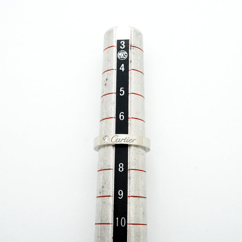 【6jhb0750】カルティエ リング Cドゥ 1PD Pt950 プラチナ ダイヤモンド ＃47【中古】レディース