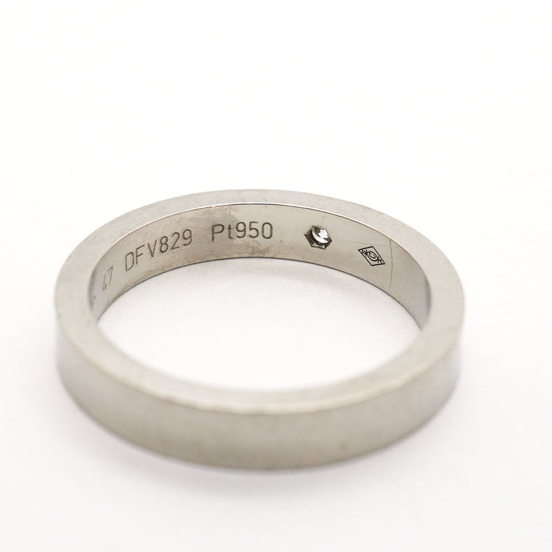 【6jhb0750】カルティエ リング Cドゥ 1PD Pt950 プラチナ ダイヤモンド ＃47【中古】レディース