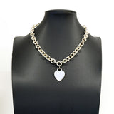 【6jhb0753】ティファニー ネックレス ハートタグ シルバー925【中古】レディース