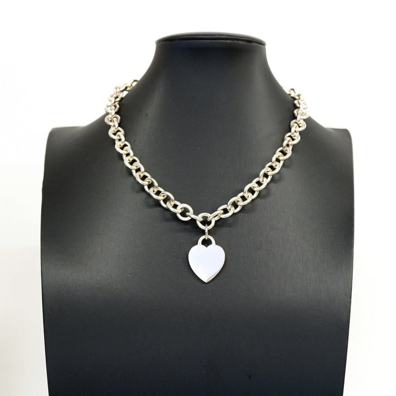 【6jhb0753】ティファニー ネックレス ハートタグ シルバー925【中古】レディース