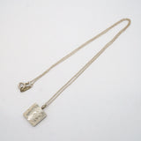 【6jhb0754】ティファニー ネックレス ノーツ スクエア シルバー925【中古】レディース