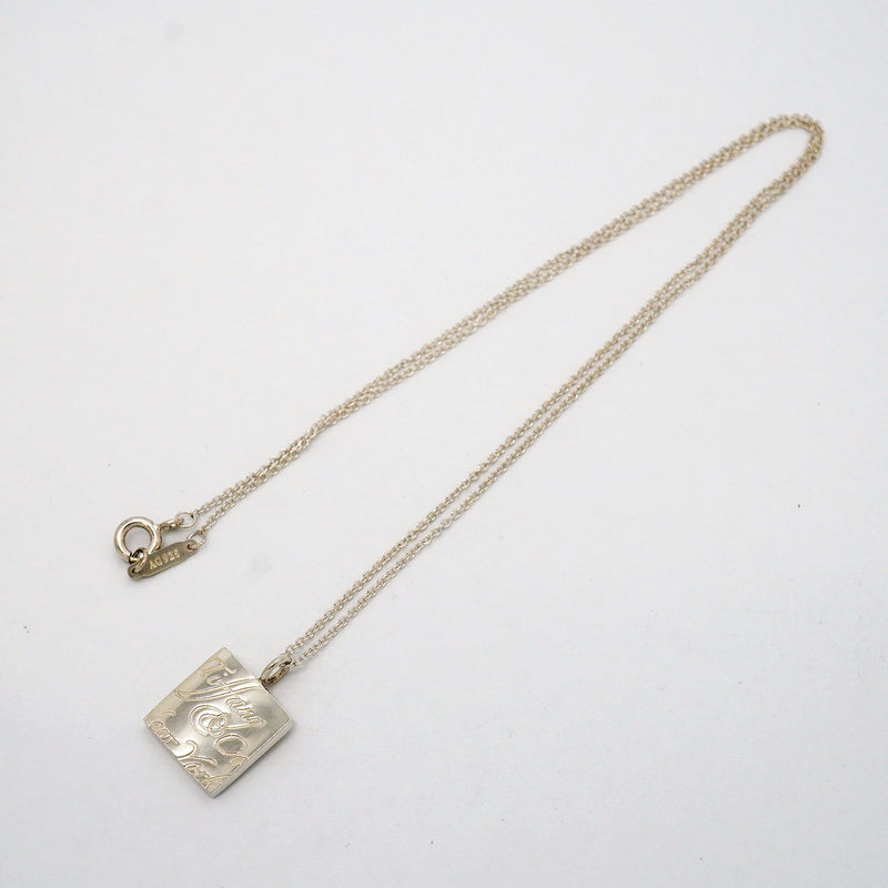 【6jhb0754】ティファニー ネックレス ノーツ スクエア シルバー925【中古】レディース