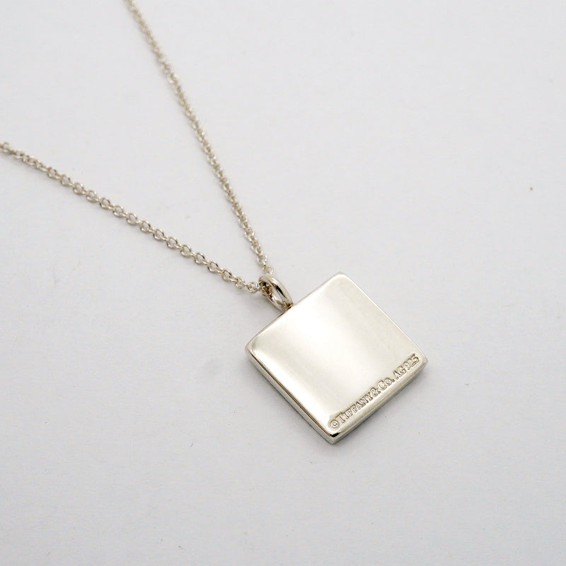 【6jhb0754】ティファニー ネックレス ノーツ スクエア シルバー925【中古】レディース