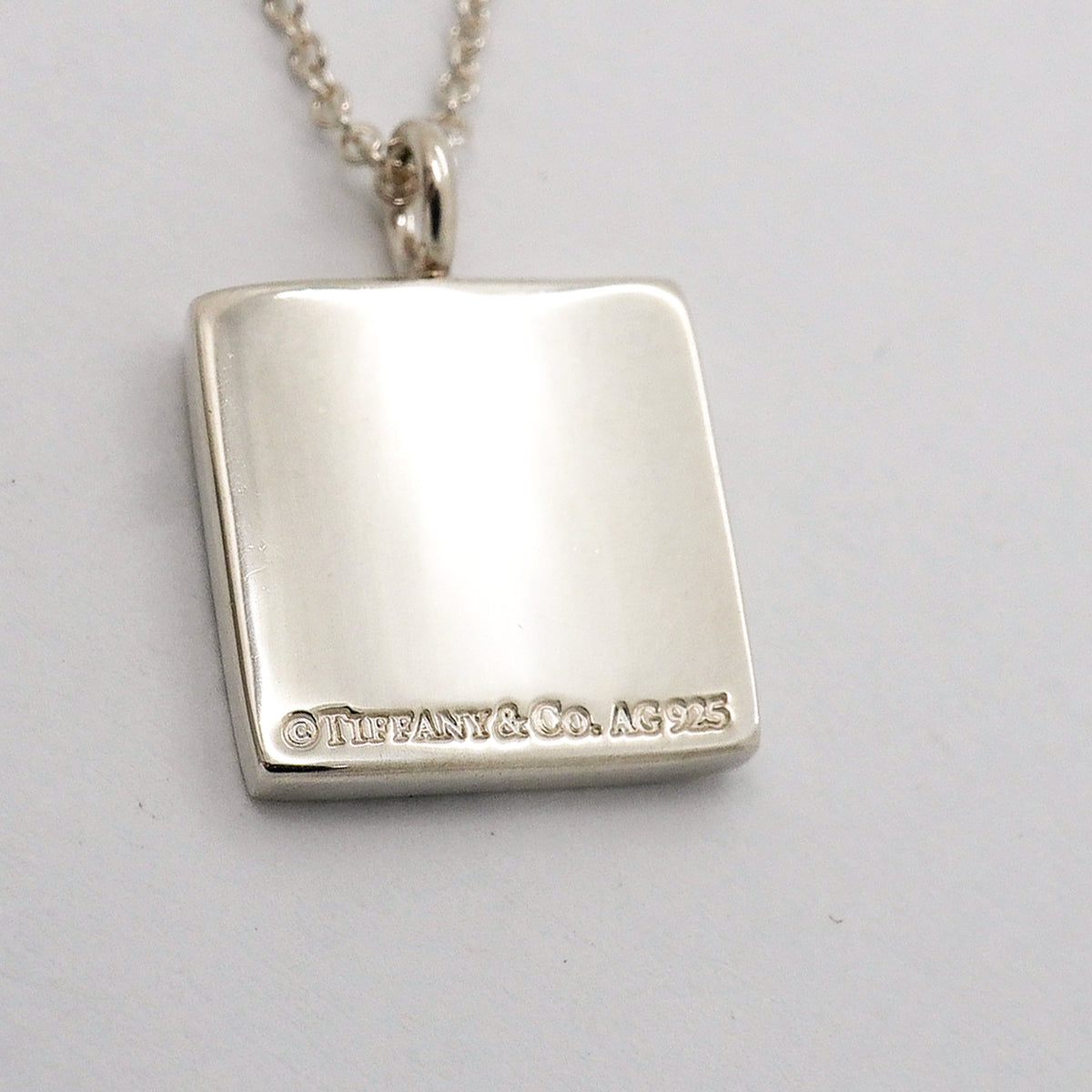 【6jhb0754】ティファニー ネックレス ノーツ スクエア シルバー925【中古】レディース