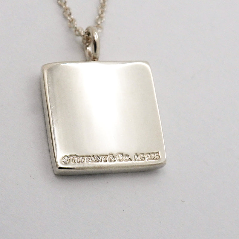 【6jhb0754】ティファニー ネックレス ノーツ スクエア シルバー925【中古】レディース
