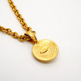 【6jhb0757】シャネル ネックレス ヴィンテージ ココマーク 丸型 サークル GPメッキ ゴールド【中古】レディース