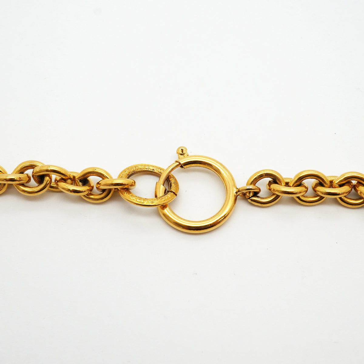 【6jhb0757】シャネル ネックレス ヴィンテージ ココマーク 丸型 サークル GPメッキ ゴールド【中古】レディース