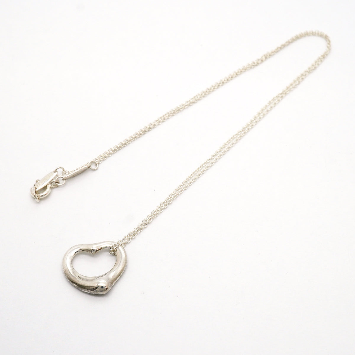 【6jhb0760】ティファニー ネックレス オープンハート シルバー925【中古】レディース