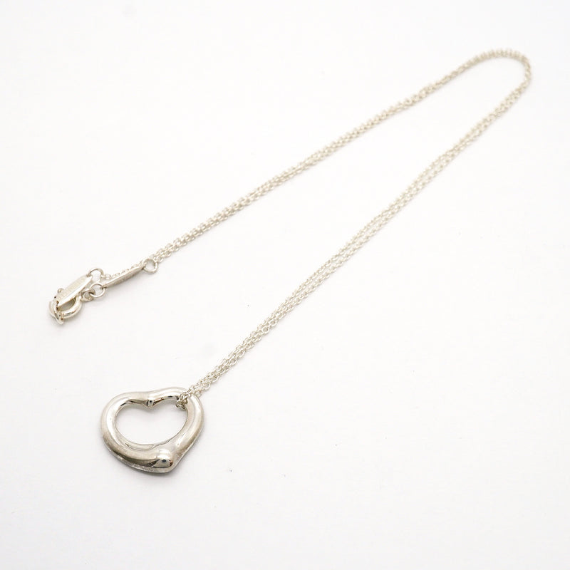 【6jhb0760】ティファニー ネックレス オープンハート シルバー925【中古】レディース
