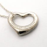 【6jhb0760】ティファニー ネックレス オープンハート シルバー925【中古】レディース