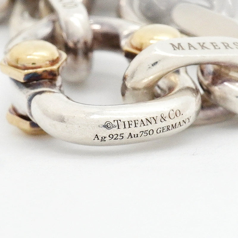 【6jhb0762】ティファニー ブレスレット メイカーズ/ワイド K18YG イエローゴールド シルバー925【中古】メンズ レディース ユニセックス