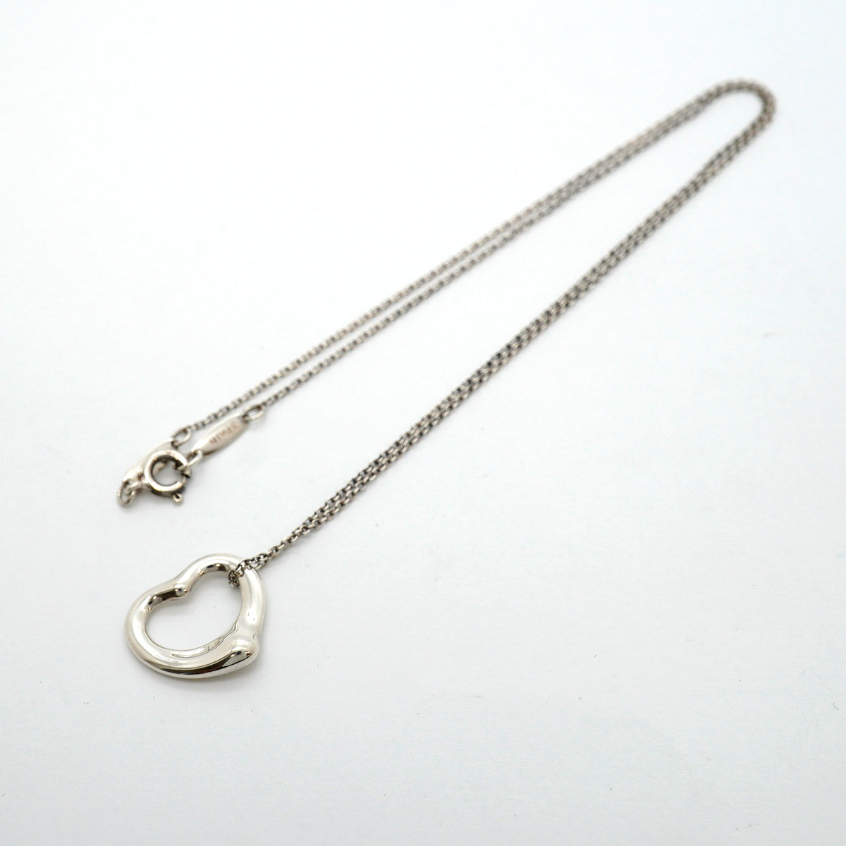 【6jhb0764】ティファニー ネックレス オープンハート シルバー925【中古】レディース