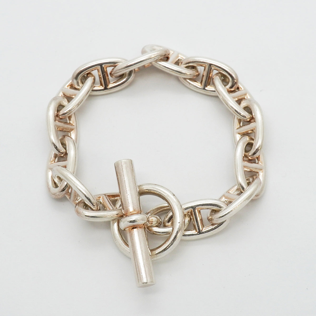【6jhb0765】エルメス ブレスレット シェーヌダンクル GM 14コマ シルバー925【中古】メンズ レディース ユニセックス