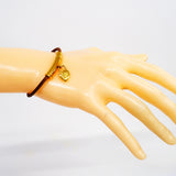 【6jhb0772】エルメス ブレスレット ヴィヴィリデ/ファンタジーハート GPメッキ レザー ゴールド ブラウン【中古】レディース