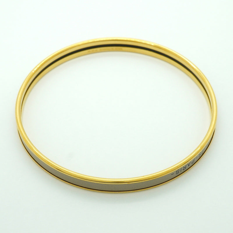 【6jhb0774】エルメス バングル ユニ GPメッキ ゴールド ベージュ【中古】レディース