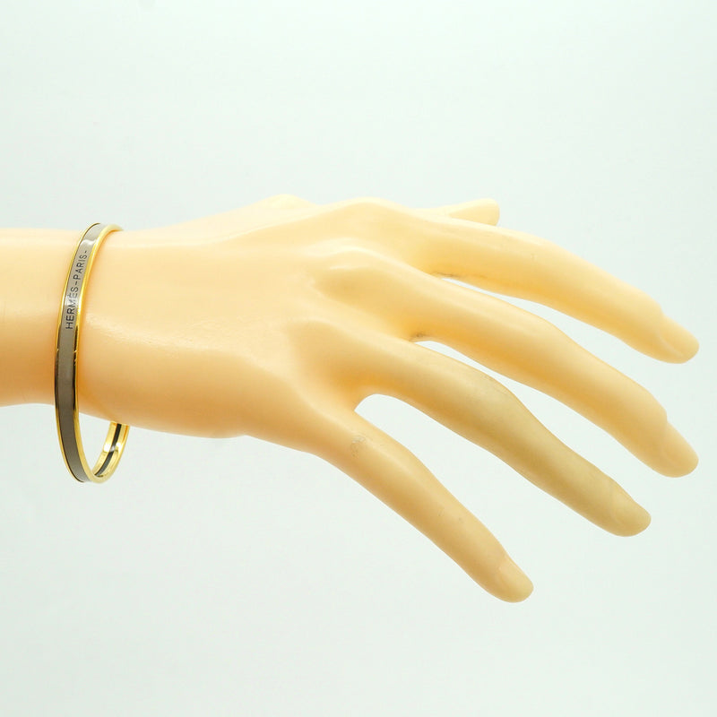 【6jhb0774】エルメス バングル ユニ GPメッキ ゴールド ベージュ【中古】レディース