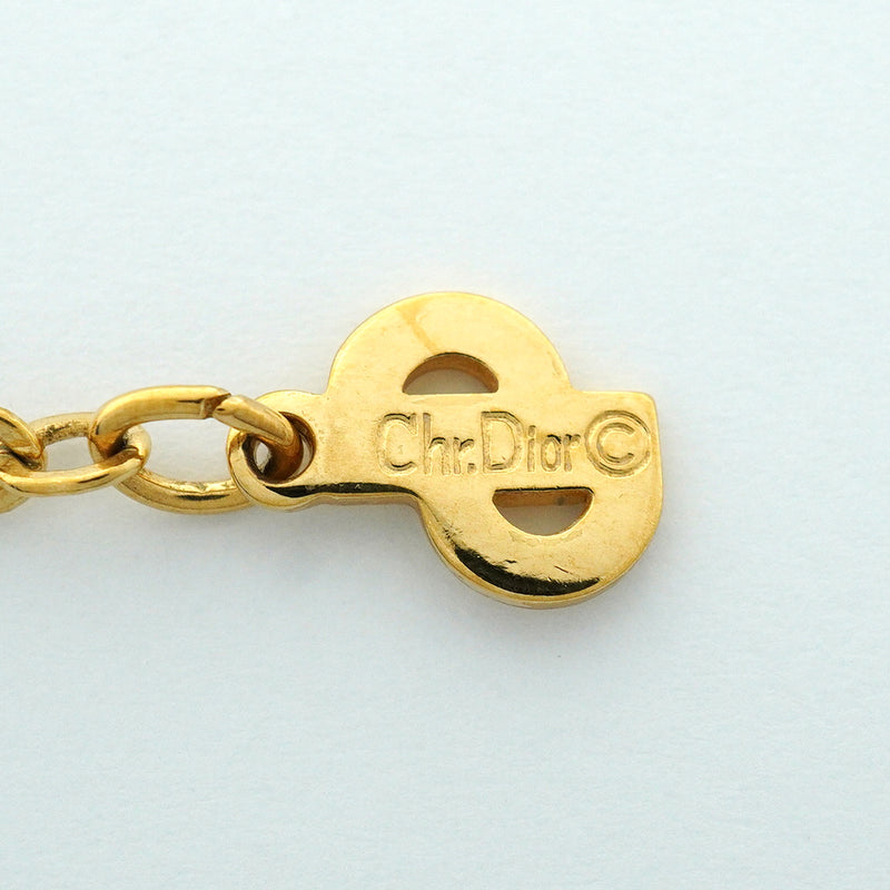 【6jhb0776】クリスチャンディオール ネックレス CDロゴ 丸型 サークル GPメッキ ゴールド【中古】レディース