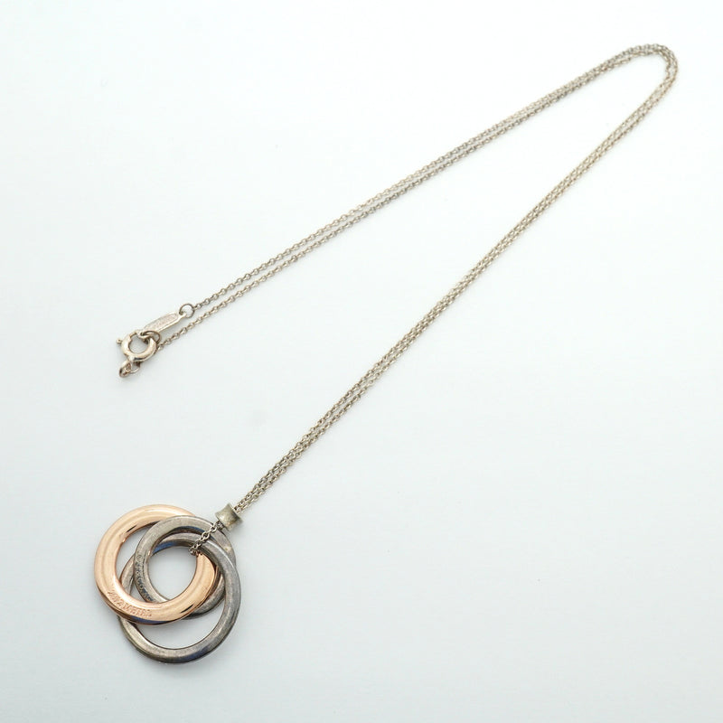 【6jhb0780】ティファニー ネックレス 1837/インターロッキング シルバー925 ルベドメタル【中古】レディース