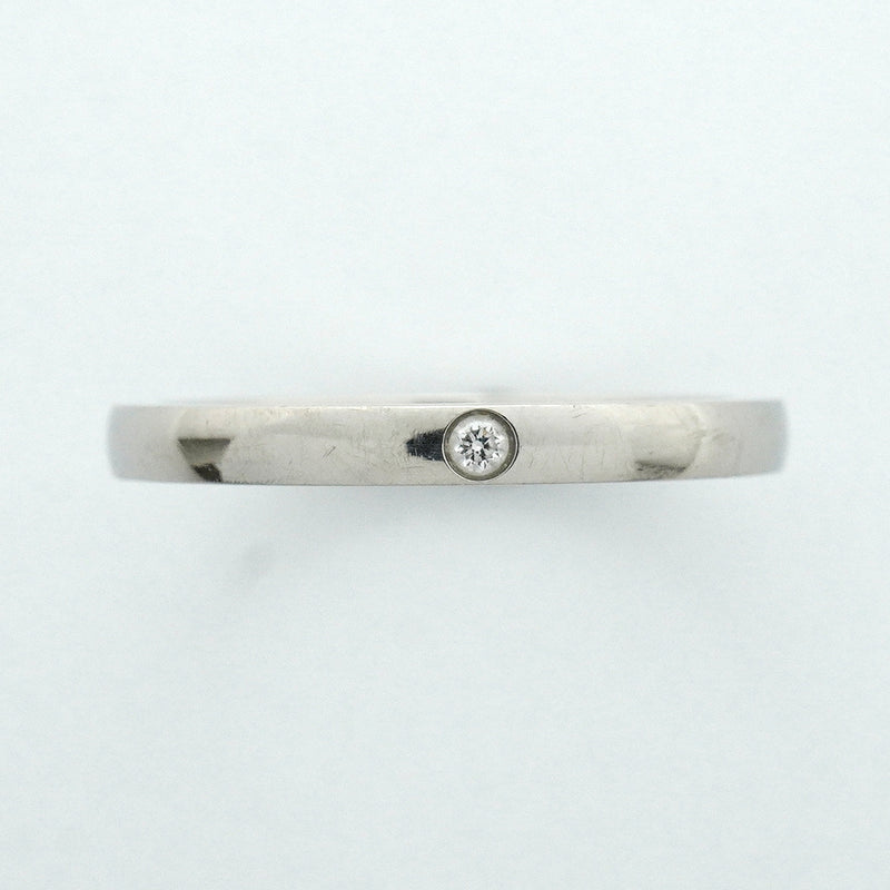 【6jhb0783】カルティエ リング クラシック 1PD Pt950 プラチナ ダイヤモンド ＃53【中古】レディース