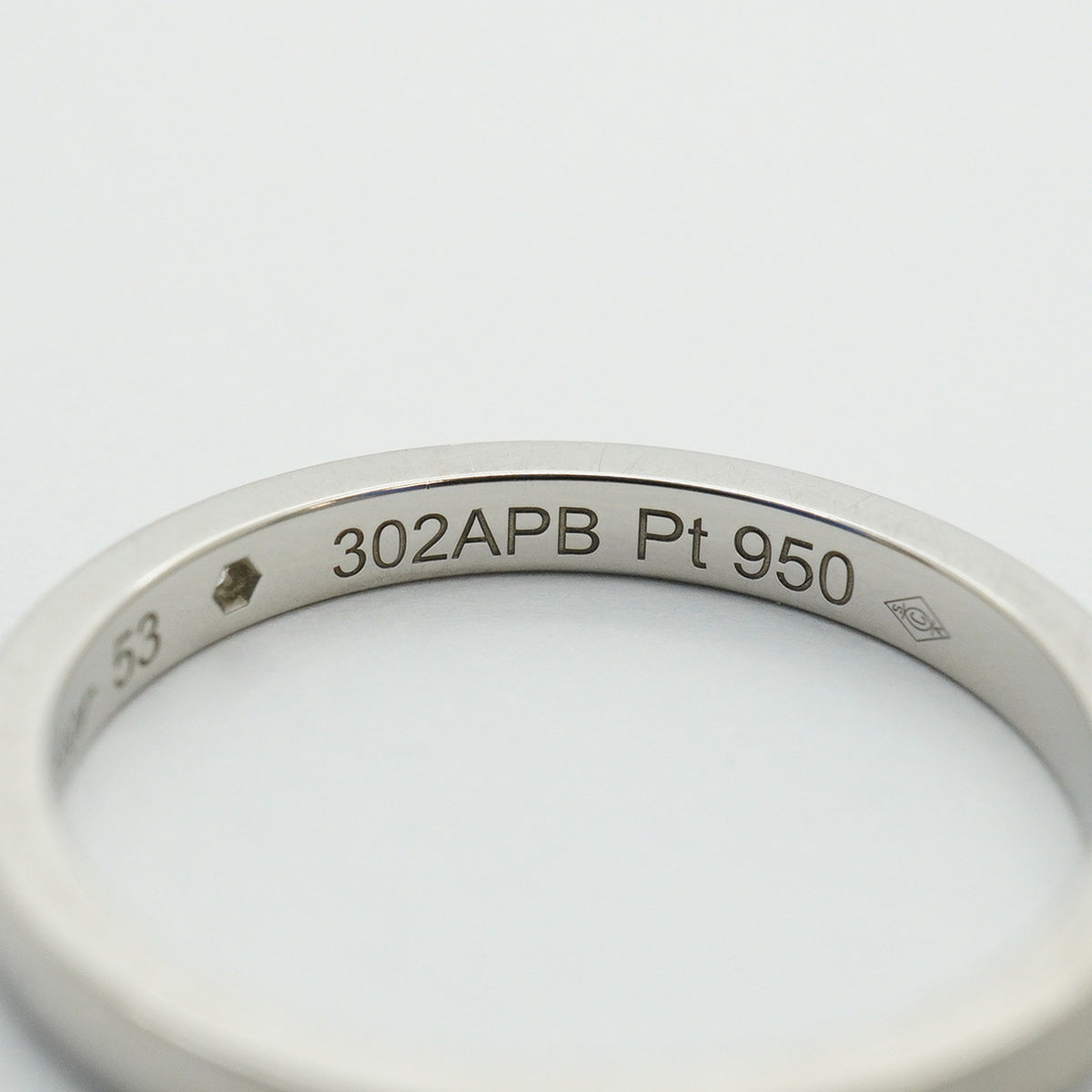 【6jhb0783】カルティエ リング クラシック 1PD Pt950 プラチナ ダイヤモンド ＃53【中古】レディース