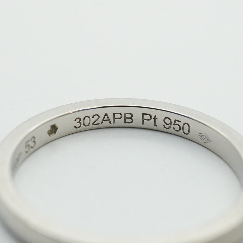 【6jhb0783】カルティエ リング クラシック 1PD Pt950 プラチナ ダイヤモンド ＃53【中古】レディース