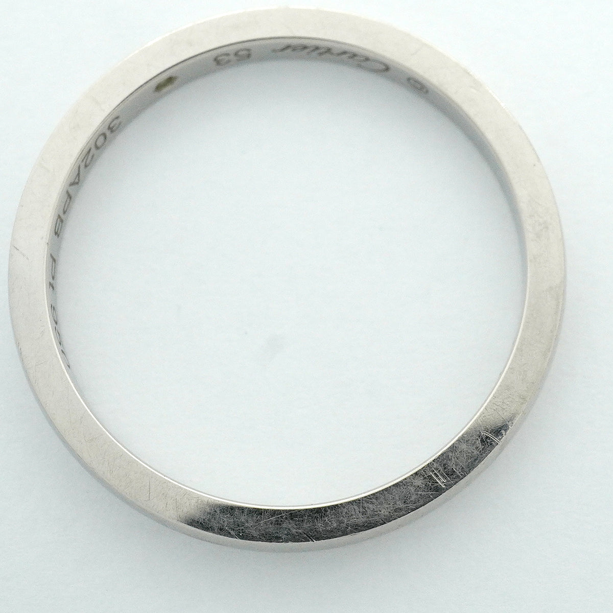 【6jhb0783】カルティエ リング クラシック 1PD Pt950 プラチナ ダイヤモンド ＃53【中古】レディース