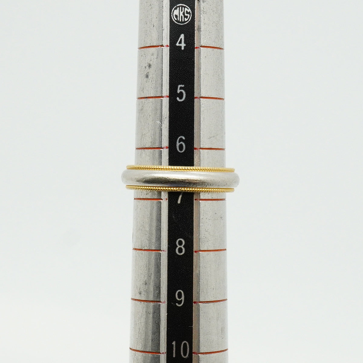 【6jhb0789】ティファニー リング ミルグレイン K18YG イエローゴールド Pt950 プラチナ 6.5号【中古】レディース