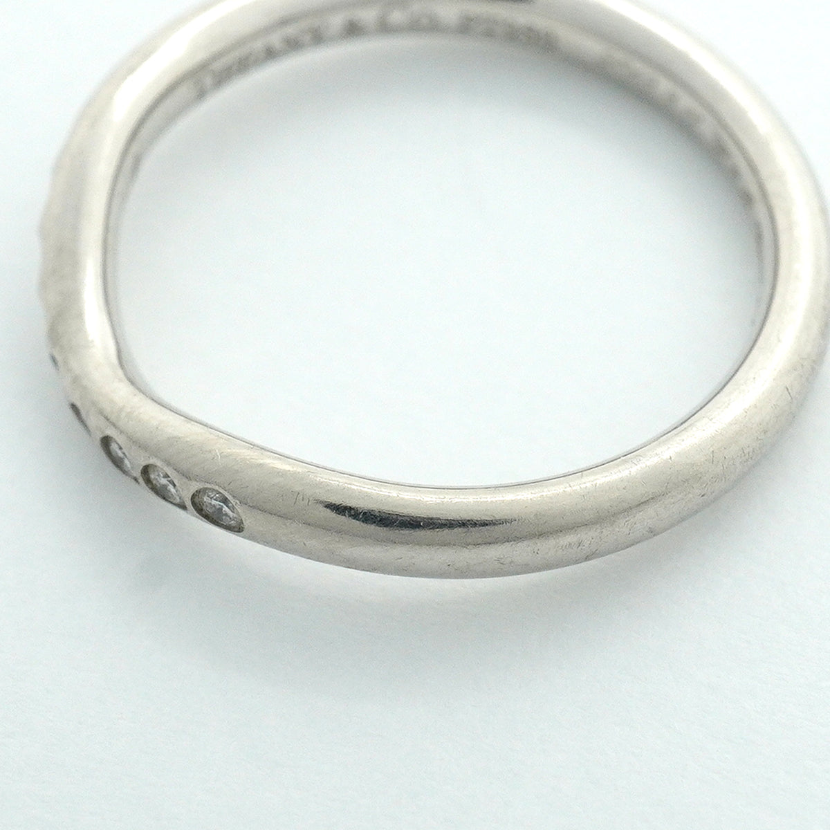 【6jhb0795】ティファニー リング カーブドバンド Pt950 プラチナ ダイヤモンド 6号【中古】レディース