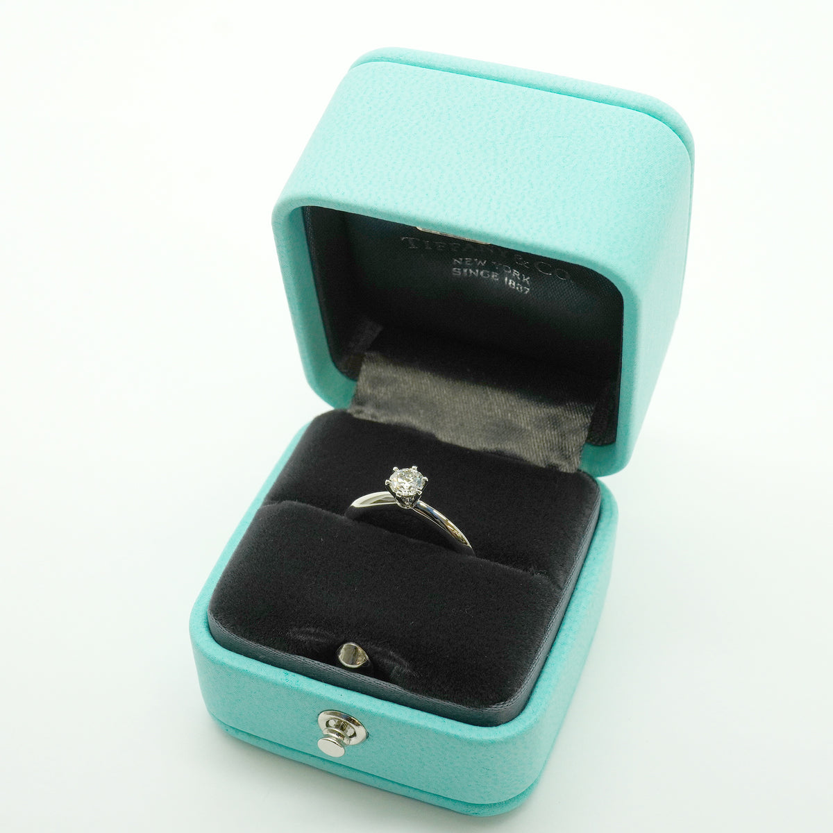 【6jhb0800】ティファニー リング ソリティア 1PD Pt950 プラチナ ダイヤモンド 0.33ct 9号【中古】レディース