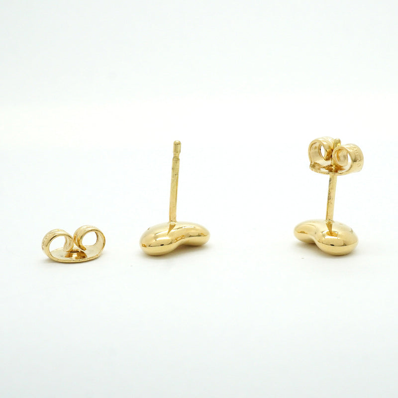 【6jhb0801】ティファニー ピアス ビーン K18YG イエローゴールド【中古】レディース