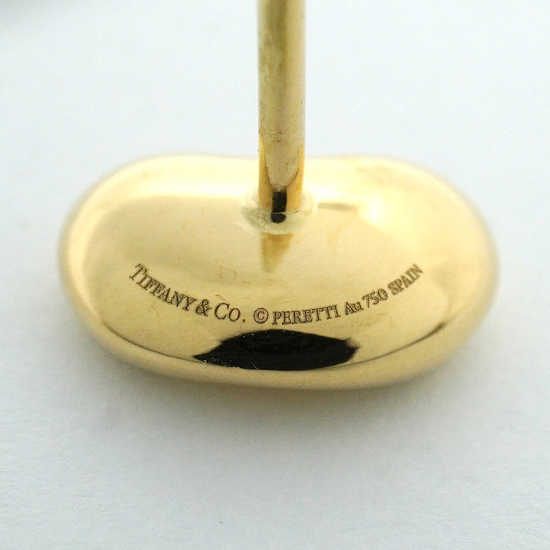 【6jhb0801】ティファニー ピアス ビーン K18YG イエローゴールド【中古】レディース