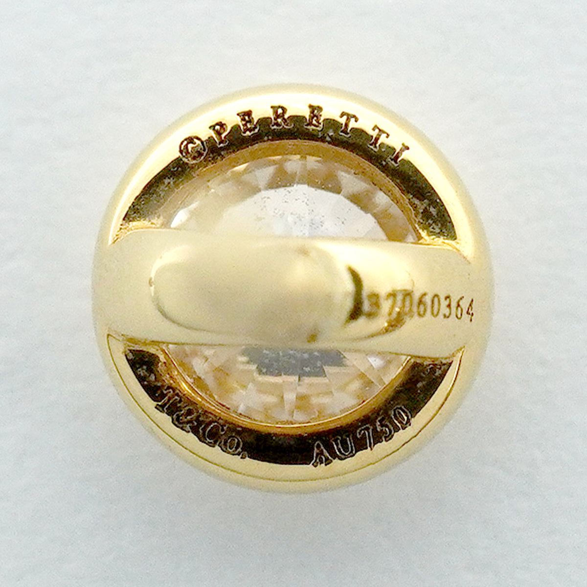【6jhb0802】ティファニー ピアス バイザヤード 1PD K18YG イエローゴールド ダイヤモンド【中古】レディース