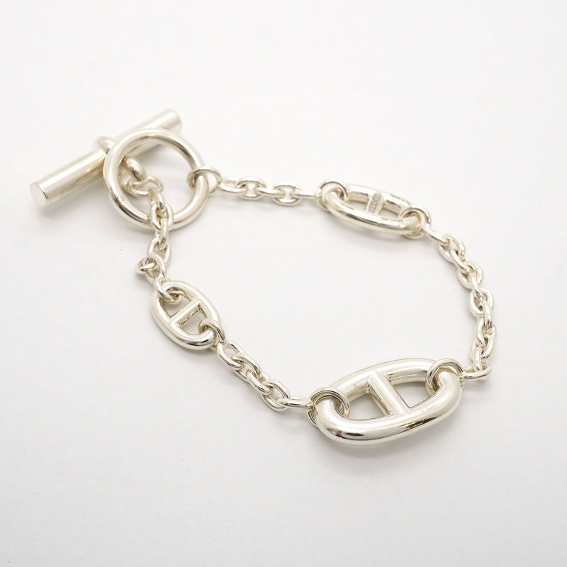 【6jhb0811】エルメス ブレスレット シェーヌダンクル ファランドール シルバー925【中古】レディース