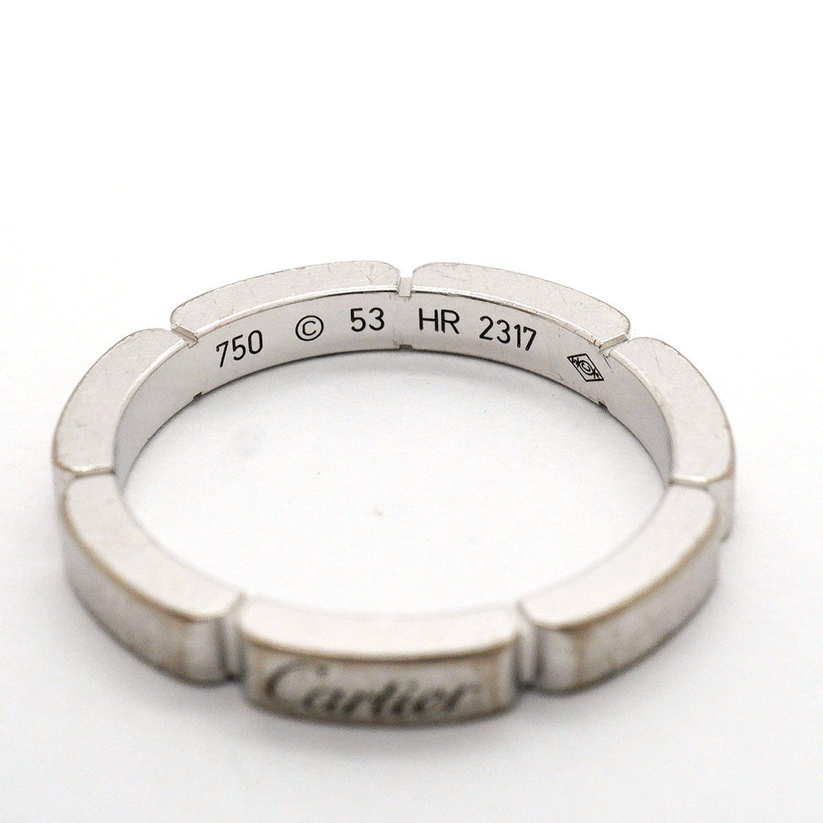 【6jhb0819】カルティエ リング マイヨンパンテール K18WG ホワイトゴールド ＃53【中古】レディース