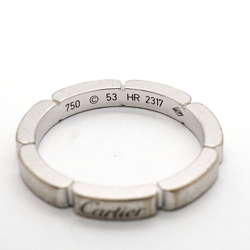 【6jhb0819】カルティエ リング マイヨンパンテール K18WG ホワイトゴールド ＃53【中古】レディース